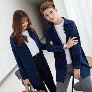 Couple Matching Corduroy Long Shirt