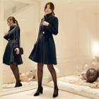 Faux-fur Belted Flare Coat