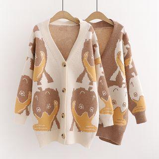 Duck Print Cardigan