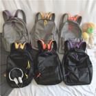 Contrast Strap Nylon Backpack