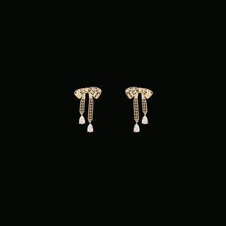Bow Drop Earring 1 Pair - Stud Earrings - One Size