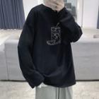Long-sleeve Drinks Print T-shirt