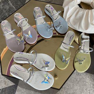 Butterfly Toe-ring Slide Sandals