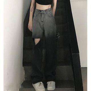 Gradient Ripped Jeans