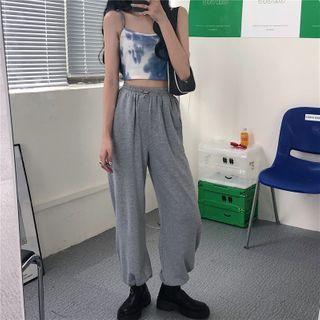 Dye Tie Cropped Camisole Top