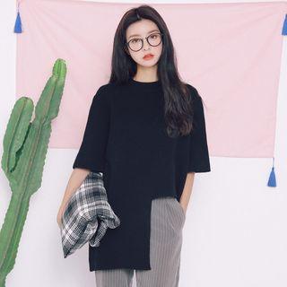 Plain Asymmetric T-shirt