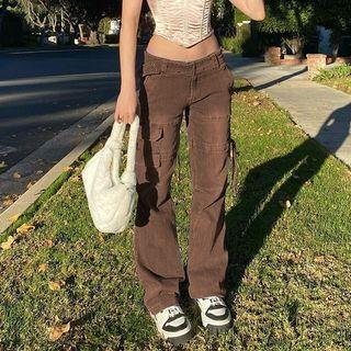 Mid-waist Jeans With Belts