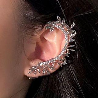 Leaf Alloy Cuff Earring 1 Pc - Left Ear - Silver - One Size