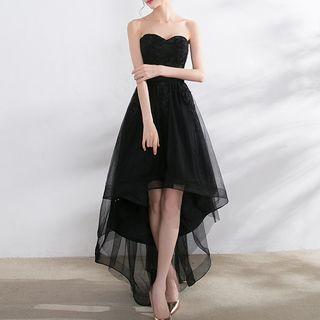 Off-shoulder High-low Cocktail Dress