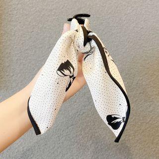 Print Bow Fabric Hair Clamp