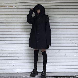 Hood Single Breasted Trench Jacket
