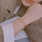 Heart Rhinestone Alloy Bracelet 1008 - Bracelet - Gold - One Size