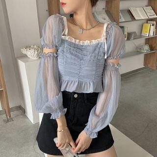 Detachable Sleeve Mesh Top