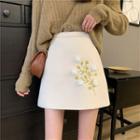 Floral Bobble A-line Skirt