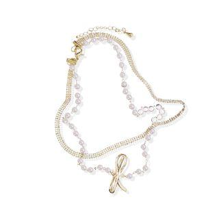 Bow Double Layered Choker