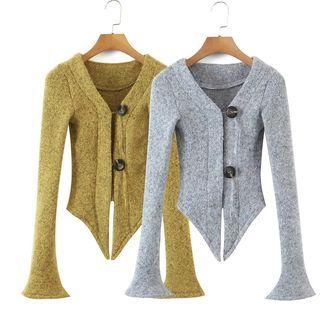 V-neck Irregular Cardigan