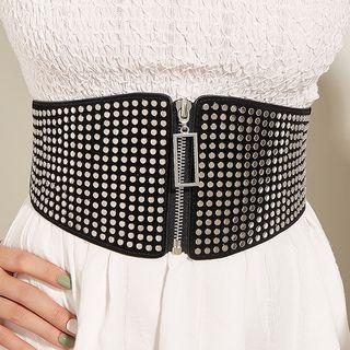 Studded Corset Belt Black - One Size