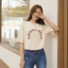 Letter Smile-printed T-shirt