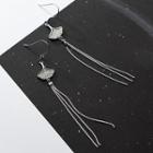 925 Sterling Silver Leaf Fringed Earring 1 Pair - S925 Silver - Silver - One Size