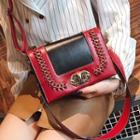 Chain Detail Faux Leather Crossbody Bag