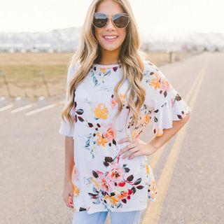 Ruffle Floral Top