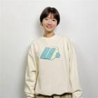 Long-sleeve Cake Embroidered Sweatshirt Normal - White - One Size