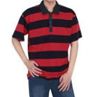 Plus Size Rugby-stripe Polo Shirt