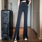 Slim-fit Slit Wide-leg Pants