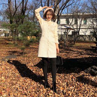 Faux-pearl Tweed Suspender Dress