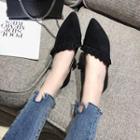 Pointed Frill-trim Flats