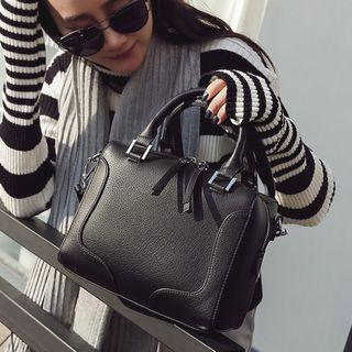 Plain Faux Leather Handbag