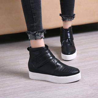 Hook And Loop Ankle Boots