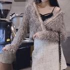 Cropped Fluffy Cardigan