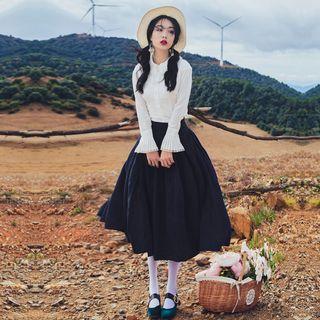 Set: Shirt + A-line Midi Skirt