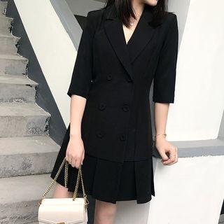 V-neck Blazer Dress