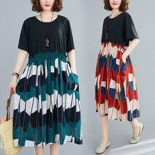 High-waist Pattern Dress