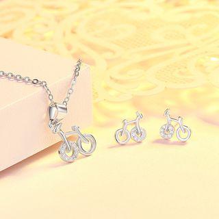 Bicycle Stud Earring / Necklace / Set