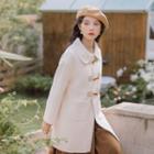Collared Toggle Coat Off-white - One Size