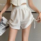 Short-sleeve Zip-up Polo Shirt / Drawstring Shorts