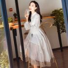 Daisy Embroidered A-line Fringe Dress