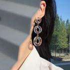 Cut-out Hoop Drop Earring