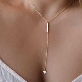 Alloy Geometric Pendant Y Necklace