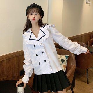 Long-sleeve Sailor Collar Shirt