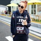 Set: Lettering Hoodie + Vest + Sweatpants