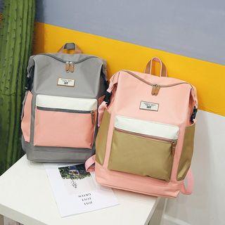 Applique Nylon Square Backpack
