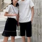 Couple Matching Short-sleeve T-shirt / Mini A-line Skirt / Shorts / Set
