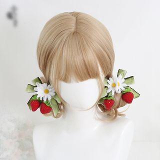 Flower Fruit Acrylic Ribbon Hair Clip / Set