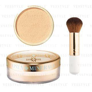 Only Minerals - Medicated Whitening Foundation Spf 50+ Pa+++ (light Ocher) & Mini Brush Kit 2 Pcs