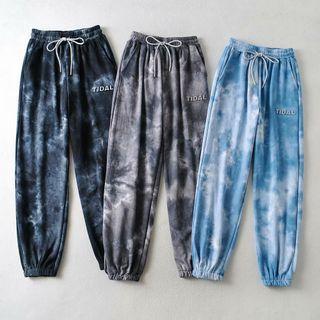 Tie-dyed High-waist Sweatpants