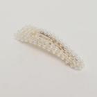 Transparent Bead Hair Barrette Gold - One Size